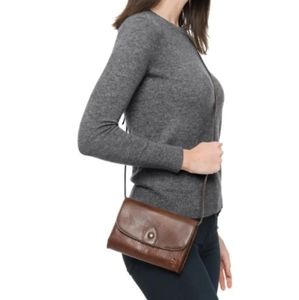 NEW Frye Melissa Wallet Crossbody in Cognac